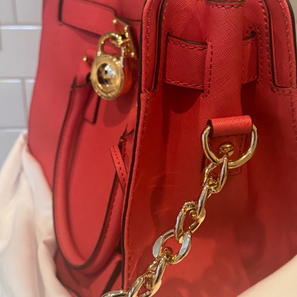 Michael Kors Large Pink leather Hamilton Tote - BRAND NEW - Picture 3 of 9